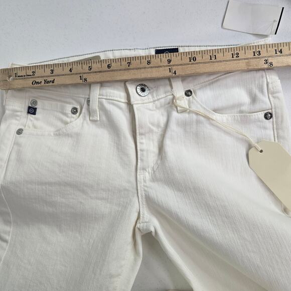 AG Adriano‎ Goldschmied The Belle Flare Jeans White Denim Size 26 NWT - Picture 9 of 11